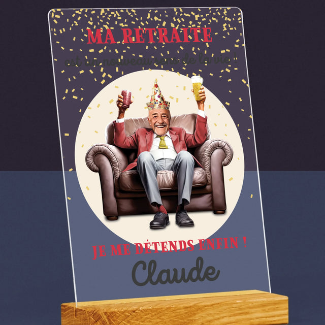 Ton Personnage: La Retraite Est Le Sens De La Vie - Impression Sur Verre Acrylique 