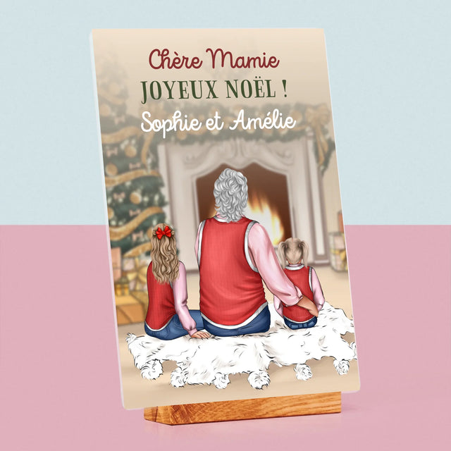La Création Du Personnage: Chère Mamie Joyeux Noël - Impression Sur Verre Acrylique 