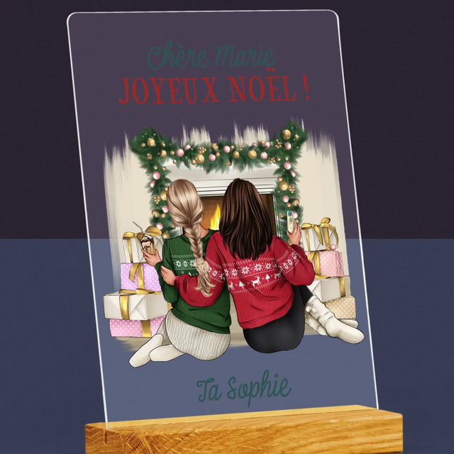 La Création Du Personnage: Amies De Noël - Impression Sur Verre Acrylique 