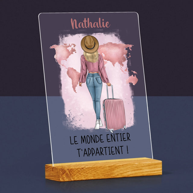 La Création Du Personnage: Voyageuse - Impression Sur Verre Acrylique 