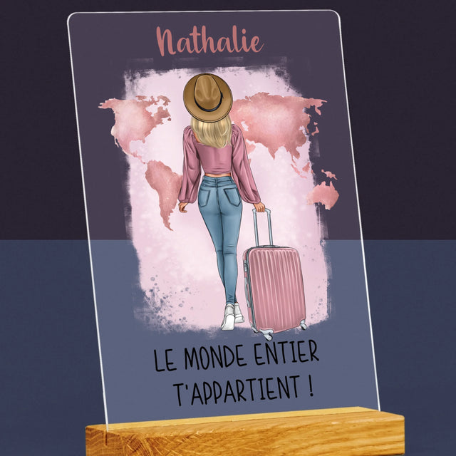 La Création Du Personnage: Voyageuse - Impression Sur Verre Acrylique 