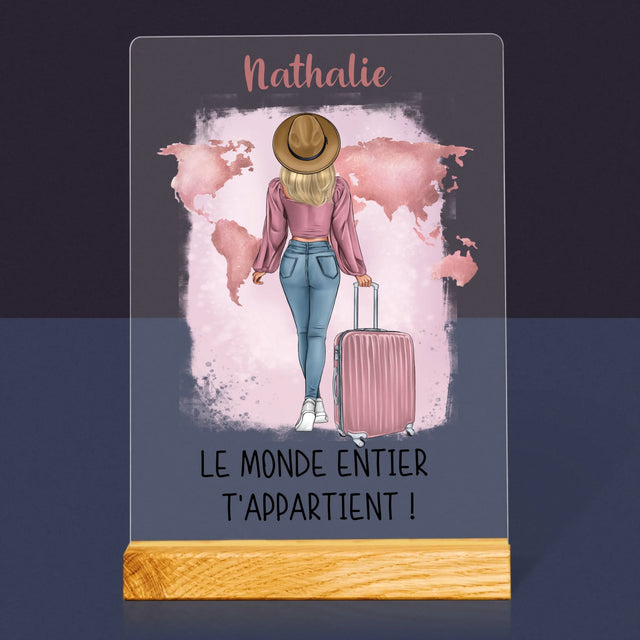 La Création Du Personnage: Voyageuse - Impression Sur Verre Acrylique 