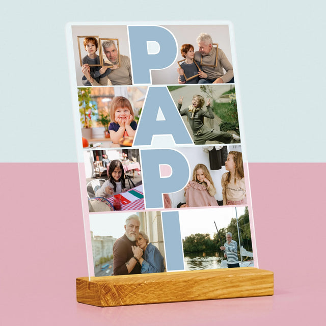 Le Collage Photo: Papi - Impression Sur Verre Acrylique 