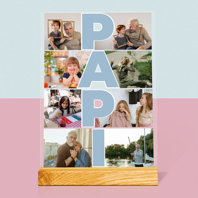 Le Collage Photo: Papi - Impression Sur Verre Acrylique 
