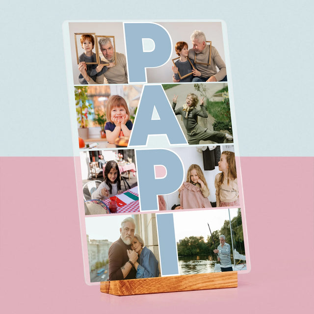Le Collage Photo: Papi - Impression Sur Verre Acrylique 