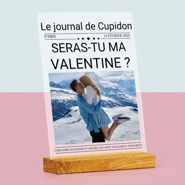 La Couverture De Magazine: Journal De La Saint-Valentin - Impression Sur Verre Acrylique 