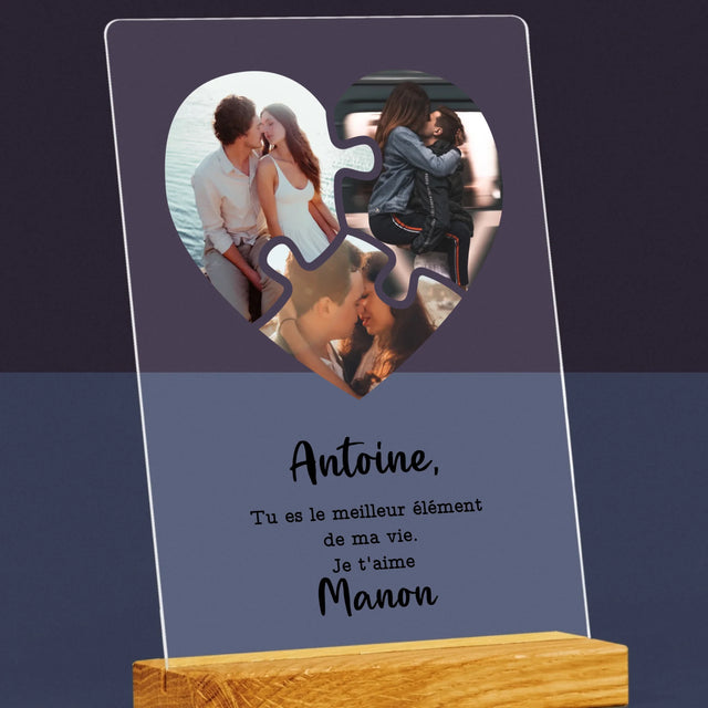 Le Collage Photo: Puzzle De La Saint-Valentin - Impression Sur Verre Acrylique 