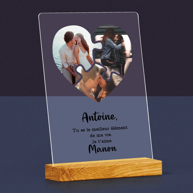 Le Collage Photo: Puzzle De La Saint-Valentin - Impression Sur Verre Acrylique 