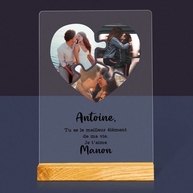 Le Collage Photo: Puzzle De La Saint-Valentin - Impression Sur Verre Acrylique 