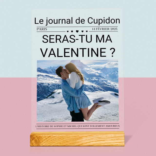 La Couverture De Magazine: Journal De La Saint-Valentin - Impression Sur Verre Acrylique 
