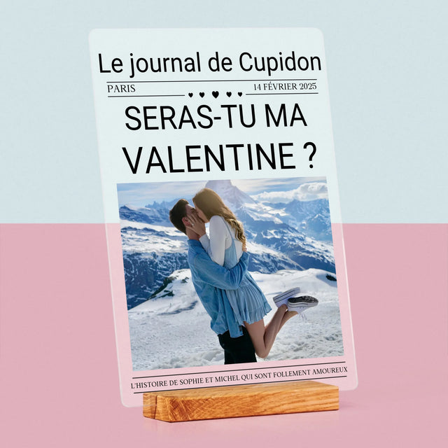 La Couverture De Magazine: Journal De La Saint-Valentin - Impression Sur Verre Acrylique 