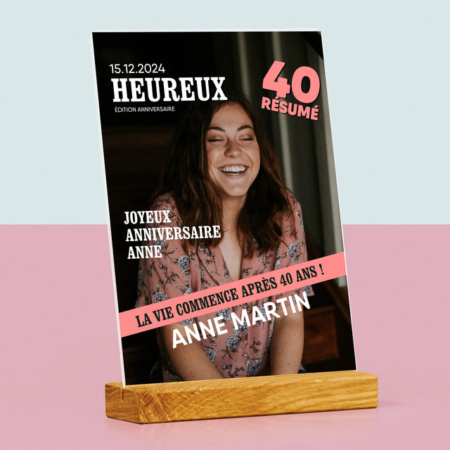 La Couverture De Magazine: La Quarantaine Heureuse - Impression Sur Verre Acrylique 