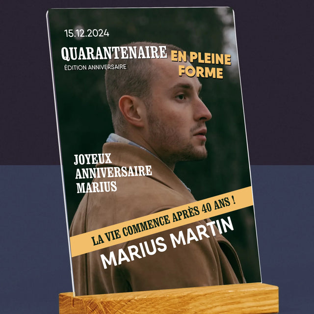 La Couverture De Magazine: Quarantenaire En Pleine Forme - Impression Sur Verre Acrylique 