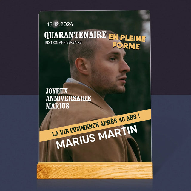 La Couverture De Magazine: Quarantenaire En Pleine Forme - Impression Sur Verre Acrylique 