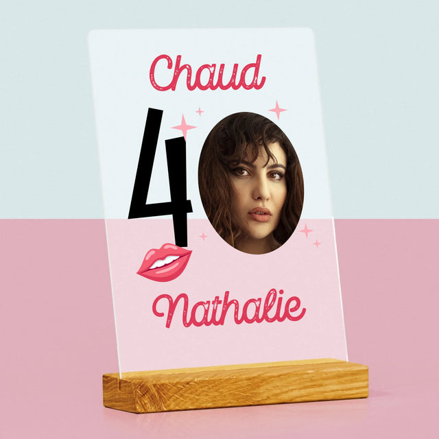 La Photo Et Un Texte: Chaud 40 - Impression Sur Verre Acrylique 