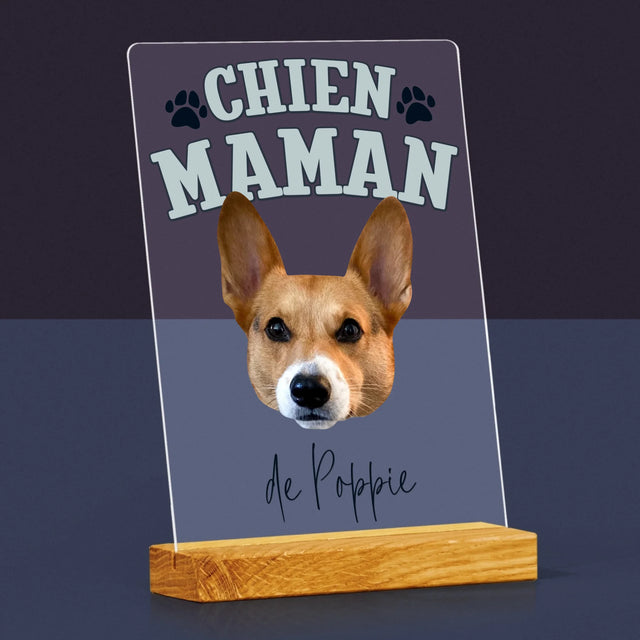 Ton Personnage: Chien Maman - Impression Sur Verre Acrylique 