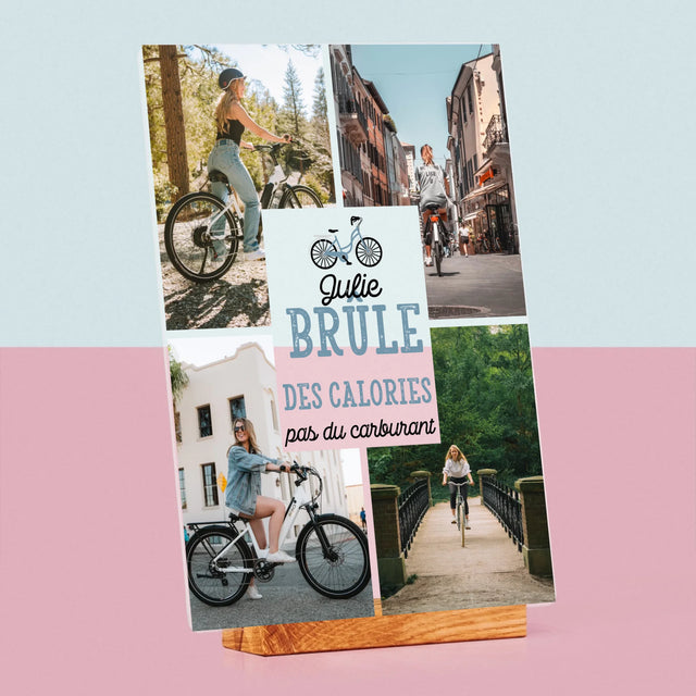 Le Collage Photo: Brûle Des Calories, Pas Du Carburant - Impression Sur Verre Acrylique 