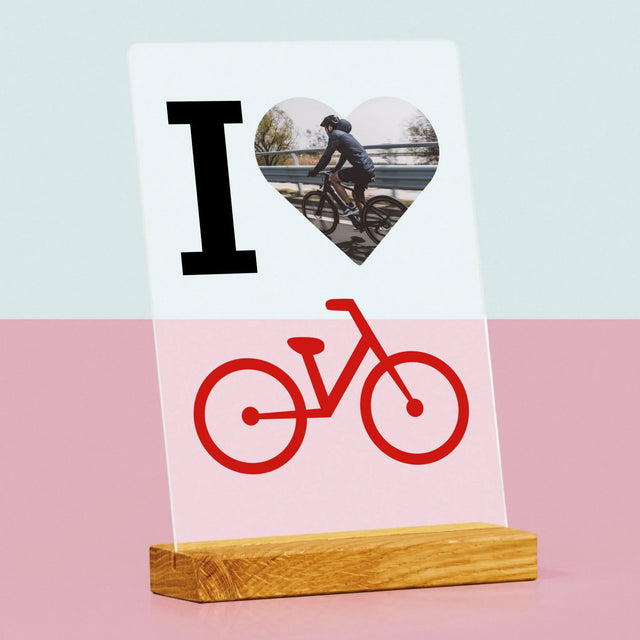 La Photo: I Love Vélo - Impression Sur Verre Acrylique 