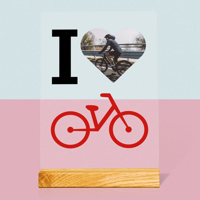 La Photo: I Love Vélo - Impression Sur Verre Acrylique 