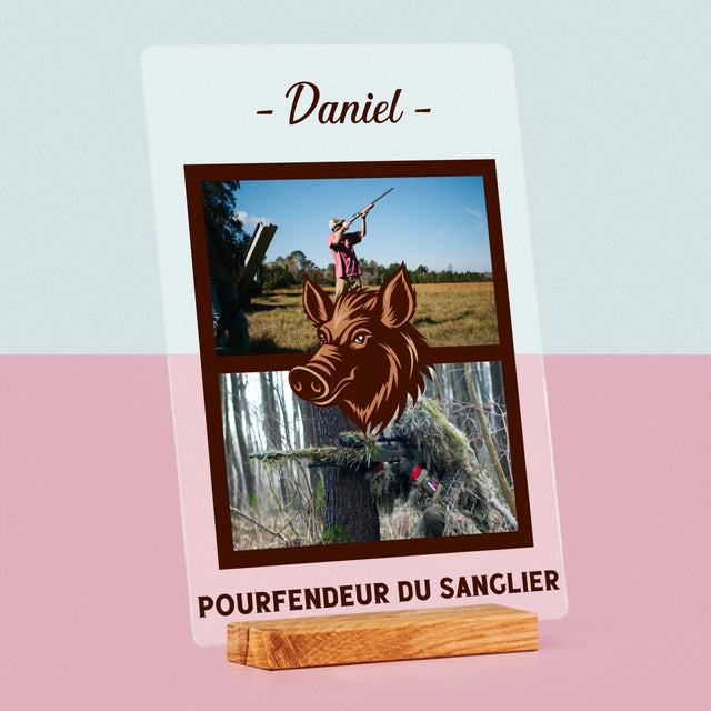Le Collage Photo: Pourfendeur Du Sanglier - Impression Sur Verre Acrylique 