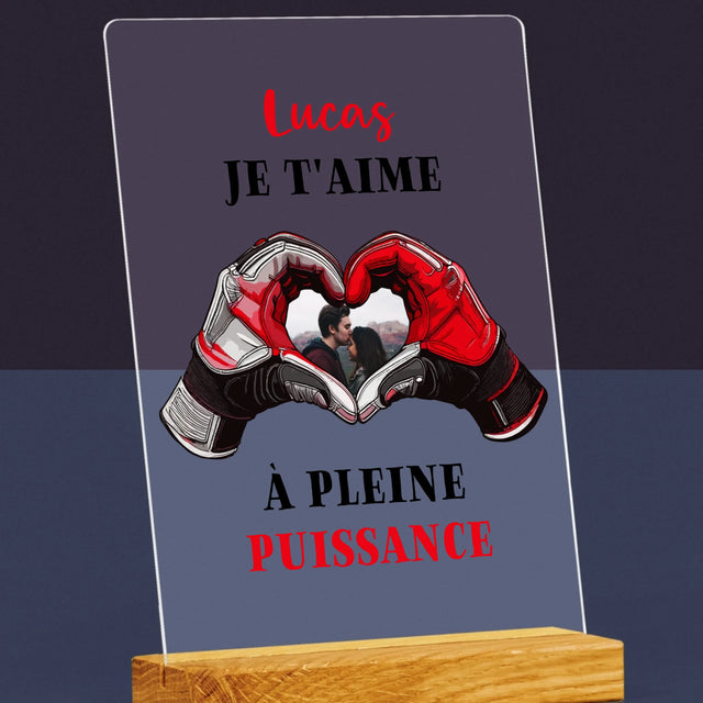 La Photo Et Un Texte: Je T'Aime À Pleine Puissance - Impression Sur Verre Acrylique 