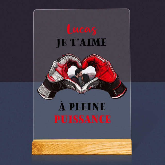 La Photo Et Un Texte: Je T'Aime À Pleine Puissance - Impression Sur Verre Acrylique 