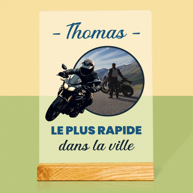 La Photo Et Un Texte: Le Plus Rapide Dans La Ville - Impression Sur Verre Acrylique 