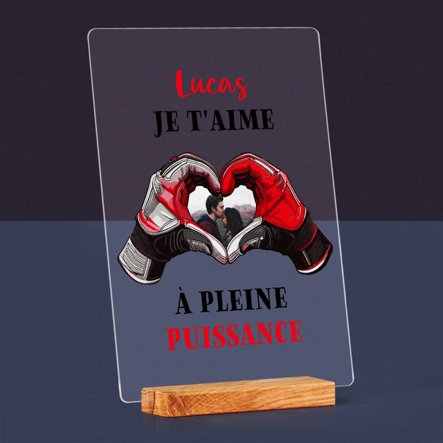 La Photo Et Un Texte: Je T'Aime À Pleine Puissance - Impression Sur Verre Acrylique 