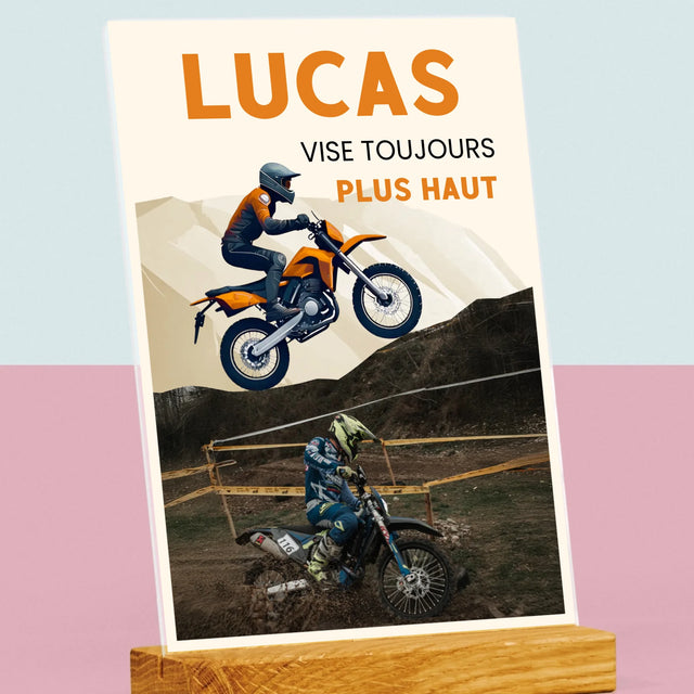 La Photo Et Un Texte: Il Vise Toujours Plus Haut - Impression Sur Verre Acrylique 