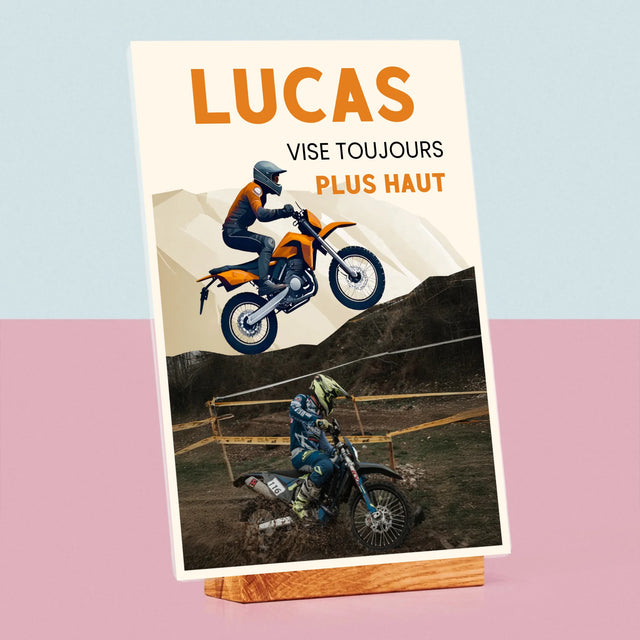 La Photo Et Un Texte: Il Vise Toujours Plus Haut - Impression Sur Verre Acrylique 