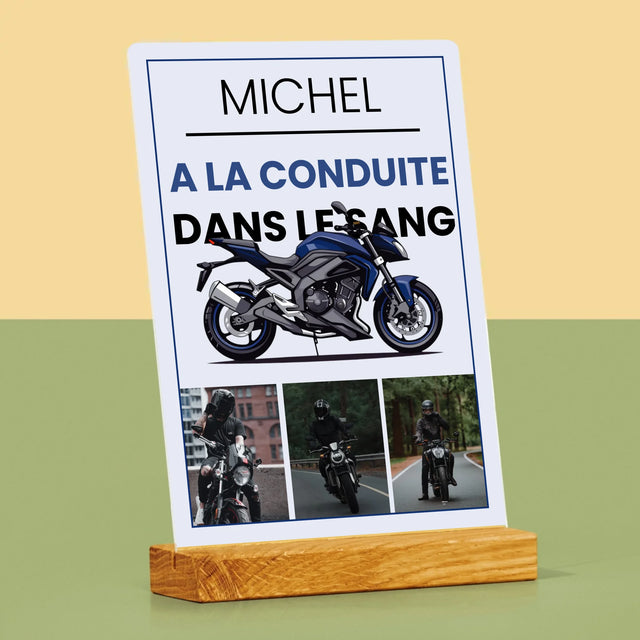 Le Collage Photo: La Conduite Dans Le Sang - Impression Sur Verre Acrylique 