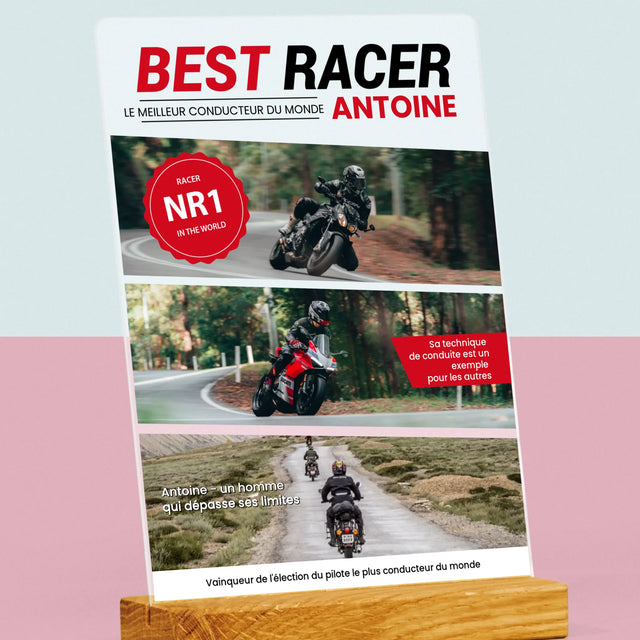 La Couverture De Magazine: Best Racer - Impression Sur Verre Acrylique 