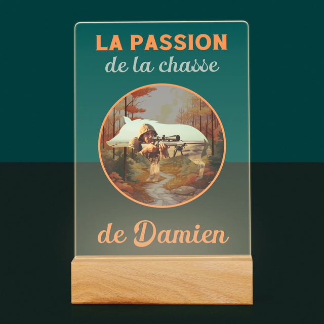 La Photo Et Un Texte: La Passion De La Chasse - Impression Sur Verre Acrylique 