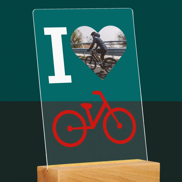 La Photo: I Love Vélo - Impression Sur Verre Acrylique 