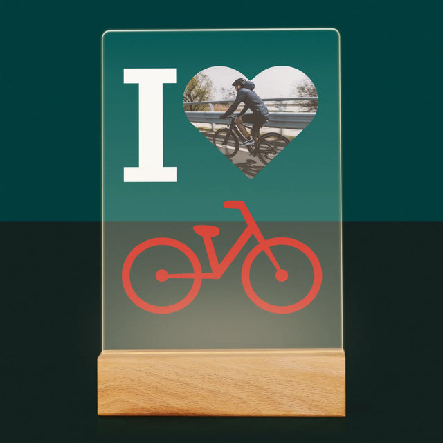 La Photo: I Love Vélo - Impression Sur Verre Acrylique 