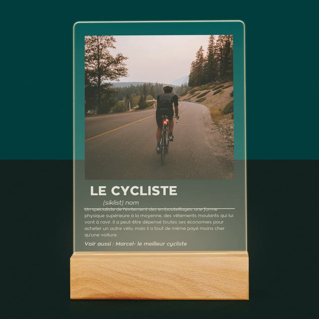 La Photo Et Un Texte: Cycliste - Définition - Impression Sur Verre Acrylique 
