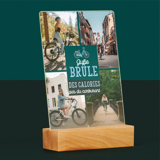 Le Collage Photo: Brûle Des Calories, Pas Du Carburant - Impression Sur Verre Acrylique 