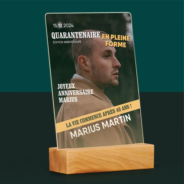 La Couverture De Magazine: Quarantenaire En Pleine Forme - Impression Sur Verre Acrylique 