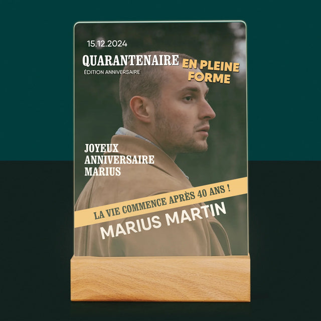 La Couverture De Magazine: Quarantenaire En Pleine Forme - Impression Sur Verre Acrylique 