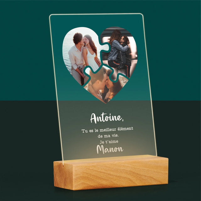 Le Collage Photo: Puzzle De La Saint-Valentin - Impression Sur Verre Acrylique 