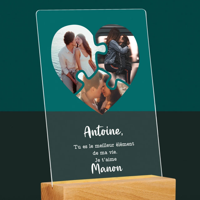 Le Collage Photo: Puzzle De La Saint-Valentin - Impression Sur Verre Acrylique 