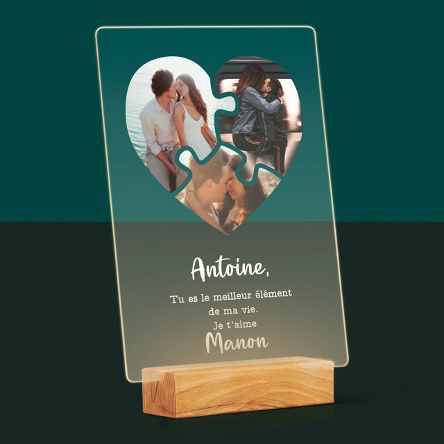 Le Collage Photo: Puzzle De La Saint-Valentin - Impression Sur Verre Acrylique 