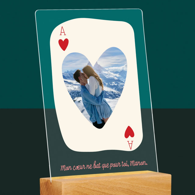 La Photo Et Un Texte: Carte De Saint-Valentin - Impression Sur Verre Acrylique 