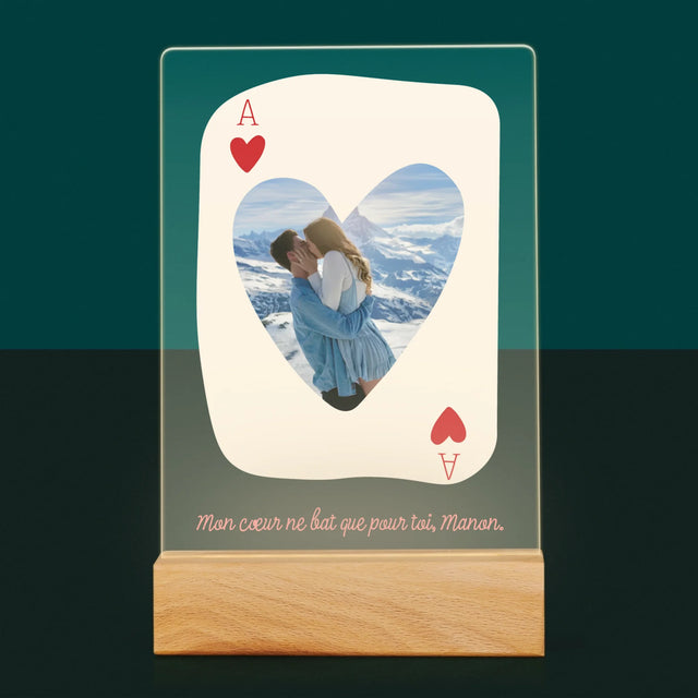 La Photo Et Un Texte: Carte De Saint-Valentin - Impression Sur Verre Acrylique 