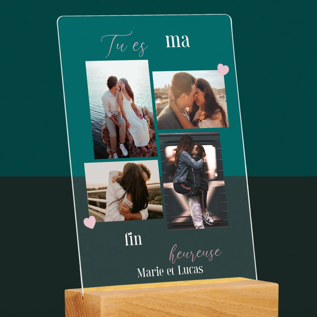 Le Collage Photo: Tu Es Ma Fin Heureuse - Impression Sur Verre Acrylique 