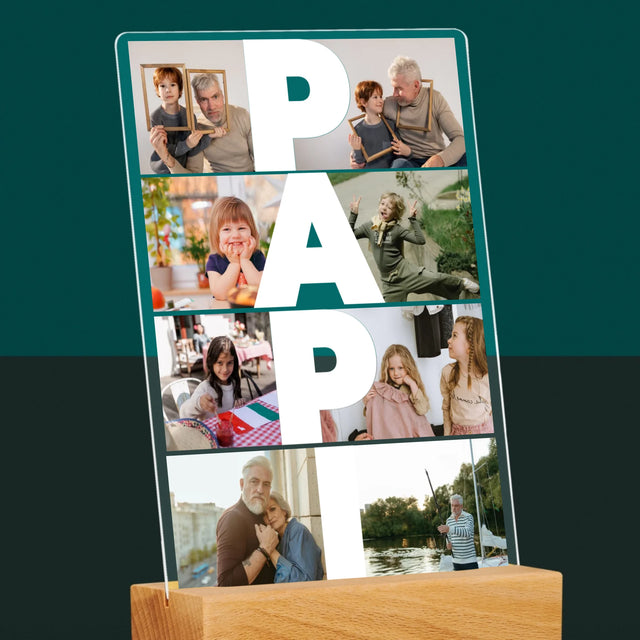 Le Collage Photo: Papi - Impression Sur Verre Acrylique 