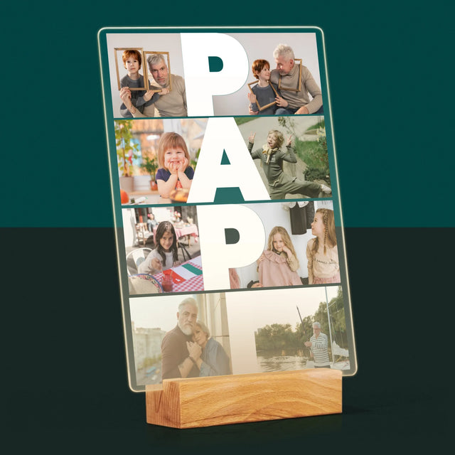 Le Collage Photo: Papi - Impression Sur Verre Acrylique 