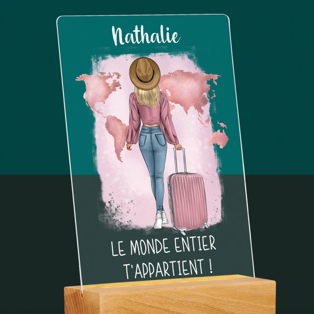 La Création Du Personnage: Voyageuse - Impression Sur Verre Acrylique 