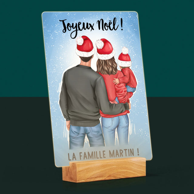 La Création Du Personnage: Famille De Noël - Impression Sur Verre Acrylique 