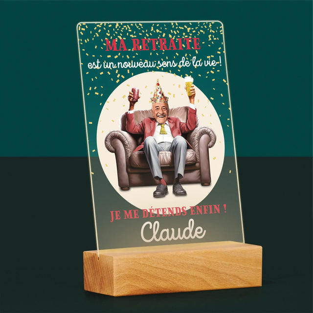 Ton Personnage: La Retraite Est Le Sens De La Vie - Impression Sur Verre Acrylique 